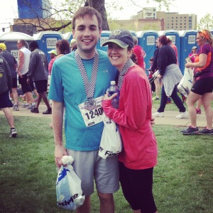 Christine and I both did the 500 Festival Mini Marathon this year. 